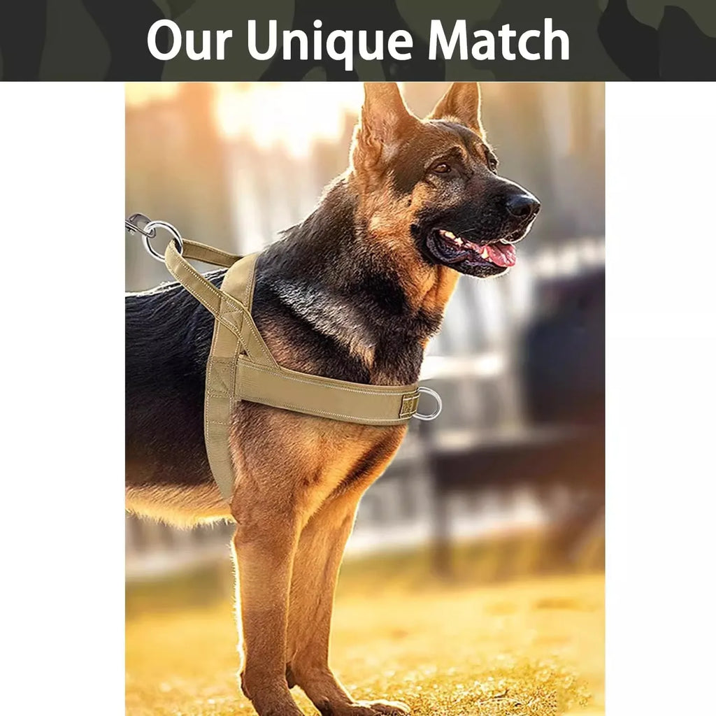 Dog Tactical Vest Nylon Outdoor Water-Repellent Dog Clothing Large and Medium-sized Dog Training Vest Harness Traction