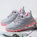 Women's Safety Shoes Anti Smash Puncture Proof Work Shoe Indestructible Steel Toe Breathable Running Shoes Lace Up Women Shoes