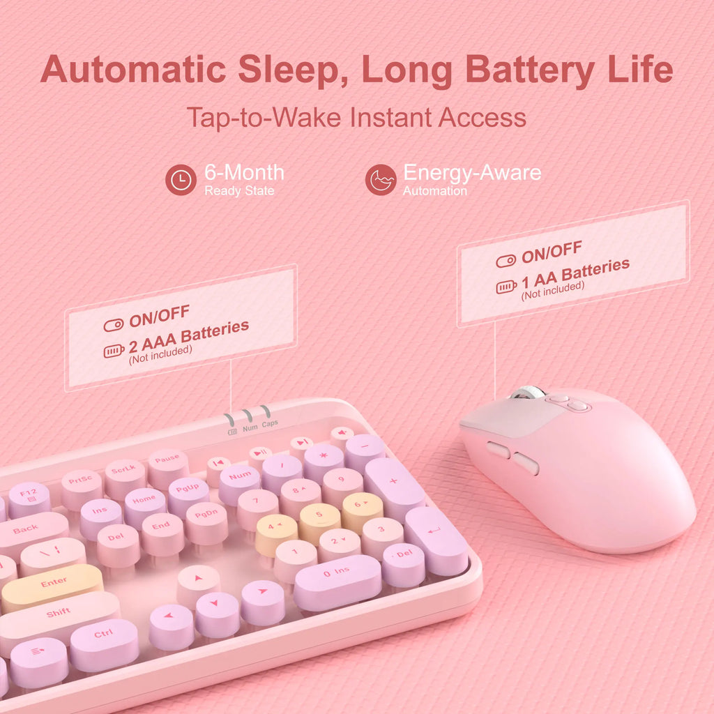 MageGee V920 Wired Game Keyboard Wireless Three DPI Adjustable Mouse Set 104 Keys Power Saving For Laptop Tablet PC Accessories