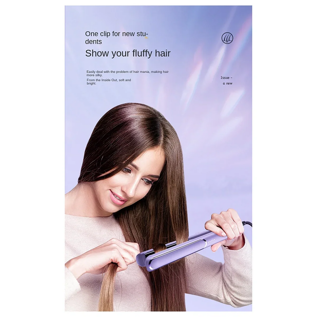 ABUB Electric Ceramic Hair Straightener 5 Temps Mini Straightener Heating Comb Anti Scalding Styling Tool-D US Plug