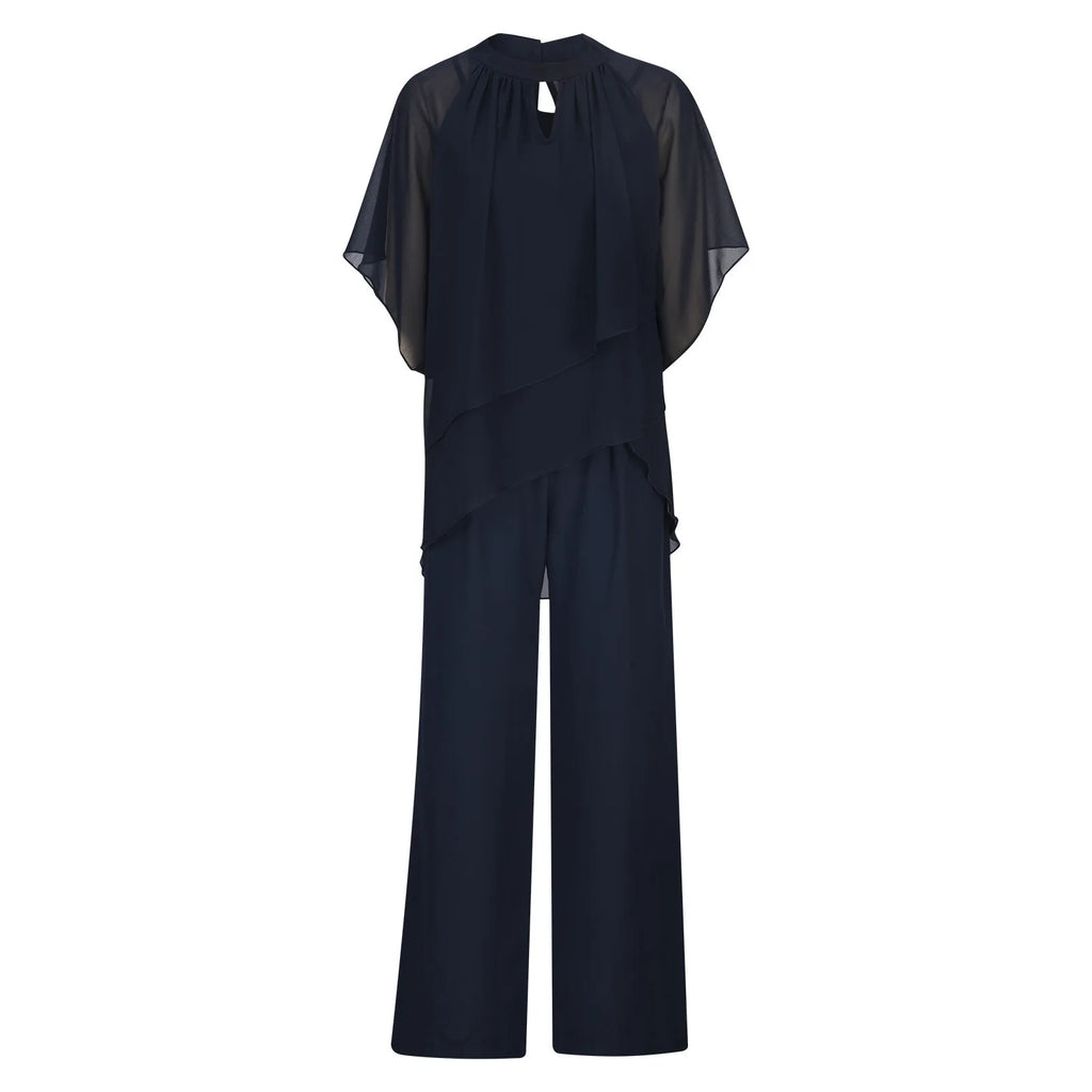 Spring Summer Women's 2-piece Set Ruffled Pullover Shirt Straight Pants Office Luxury Commuting Fashion Simple Irregular Sets