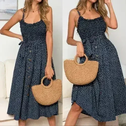 Polka Dot Maxi Dress – Light & Flowy Summer Dress