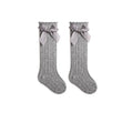Summer Baby Girls Socks Toddler Bow Long Sock Kids Knee High Soft Cotton Mesh Stocking Spanish Style Hollow Out Lace Socks 0-3Y