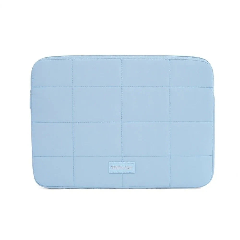 14/15.6inch Quilted Tablet Bag Shockproof Solid Color Travel Tablet