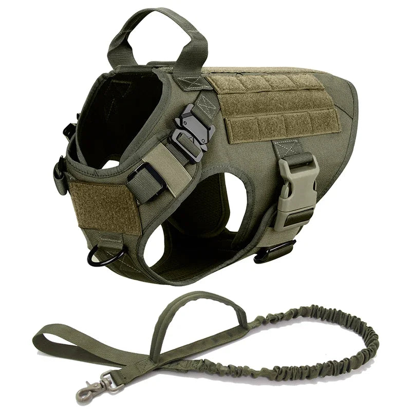 Tactical Vest Pet German Shepherd Golden Retriever Tactical Training Dog Harness and Leash Set For All Breeds Dogs