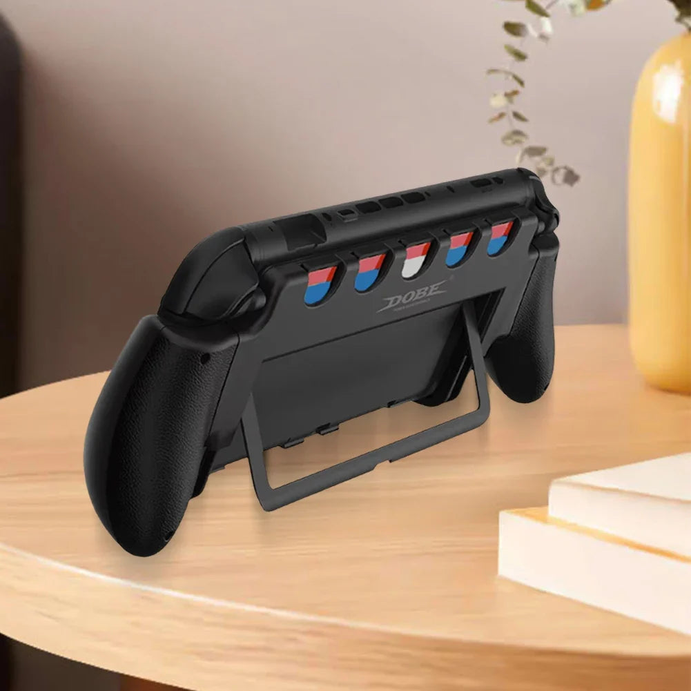 For Switch 2 Grip with Stand Comfortable & Ergonomic Grip Holder 5 Game Slots Anti Slip Hand Grip Stand
