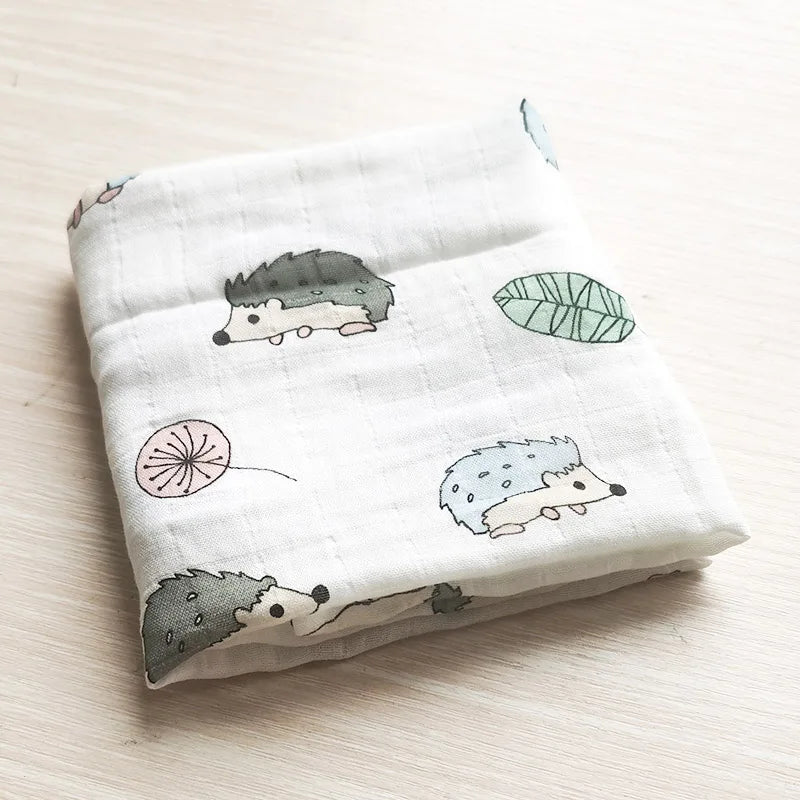 New Cotton Baby Blankets Newborn Soft Cotton Baby Blanket Muslin Swaddle Wrap Feeding Burp Cloth Towel Scarf Baby Stuff 58x58cm