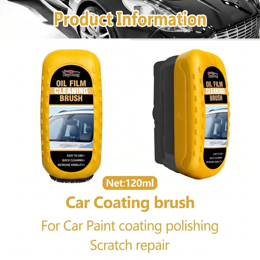Crystal Clear Vision: Windshield Brush & Oil Film Remover for Front & Interior Windows