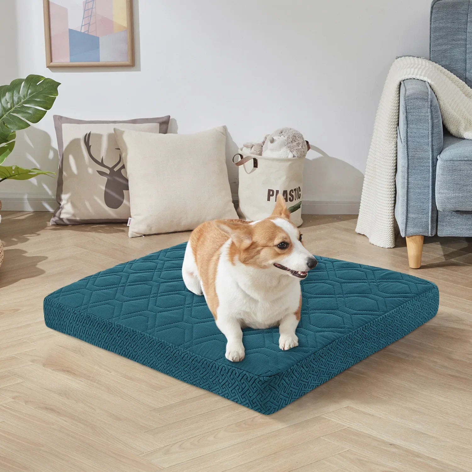 Dog Bed Covers Replacement Washable - Waterproof Dog Bed Covers Quilted, Water Absorbable Pet Puppy Bed Cover for Dog Cat