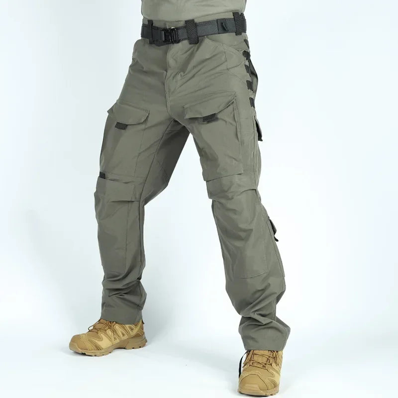Tactical Cargo Pants for Men Multi Pocket Wear Resistant Outdoor Hiking Training Military Loose Fit Casual