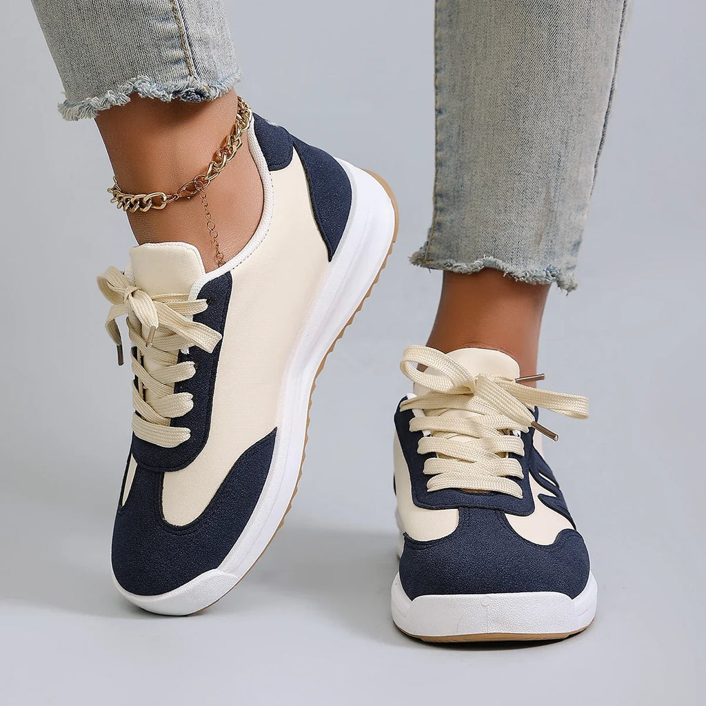 Spring new women's sports shoes, fashionable, breathable, lightweight, non-slip, wear-resistant, casual sports shoes, flat shoes