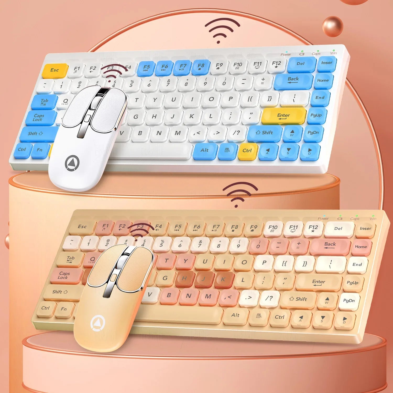 KM02 Wireless Keyboard And Mouse Set Rechargeable Type-c Computer Accessories External Keyboard And Mouse Stable Network Transmi
