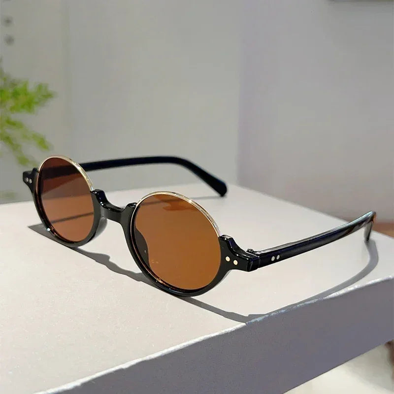 KAMMPT Vintage Oval Sunglasses Men 2024 New in Retro Outdoor Casual Sun Glasses Women Stylish Luxury Brand Design Decor Shades