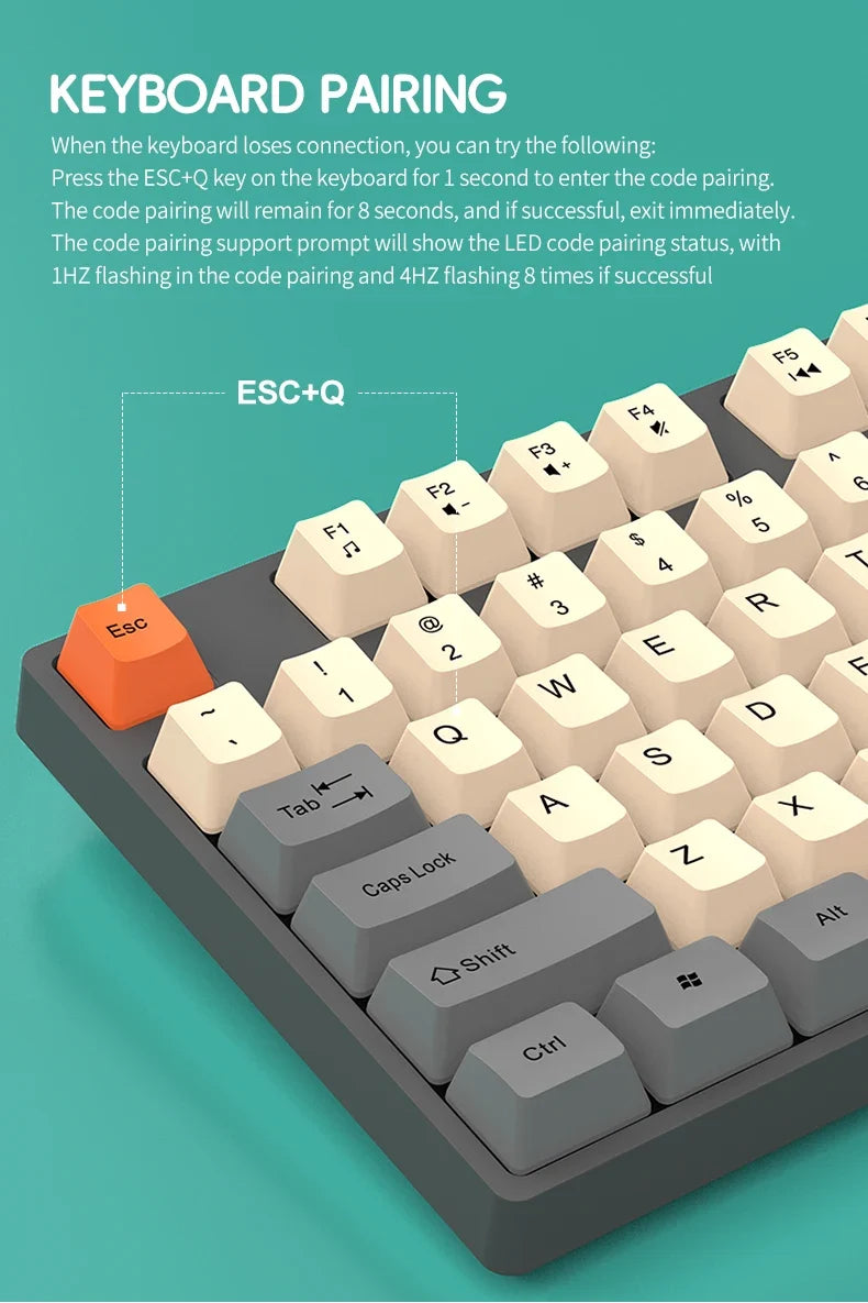 Shipadoo Wireless Gaming Keyboard and Mouse Combo for Laptop, Desktop, and Office Use