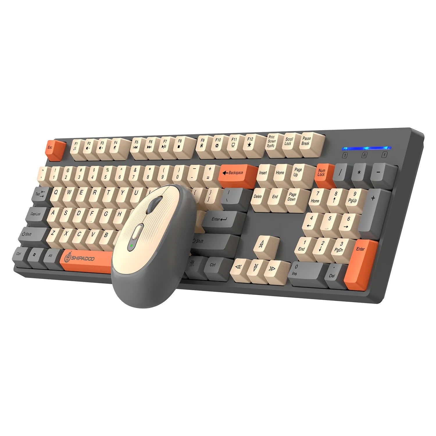 Shipadoo Gaming Wireless Keyboard and Mouse Combo Set,Computer Wireless Laptop Desktop Office Accessories Free Wireless Mouse