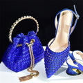 Royal Blue Women Shoes And Bag Set Luxury African Ladies Pumps Match With Handbag Sandals Clutch Escarpins Femme Sandales 938-84