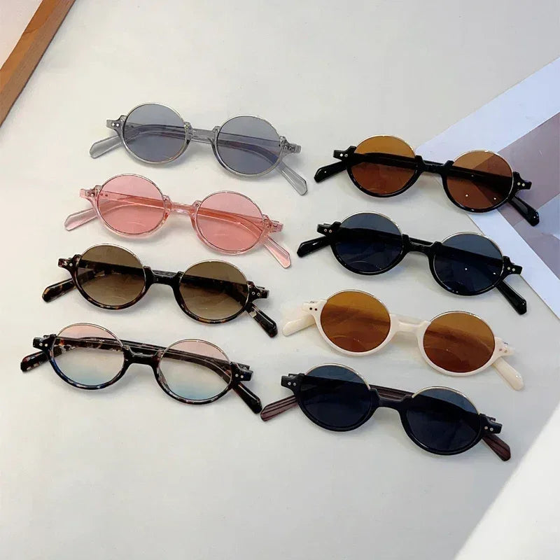 KAMMPT Vintage Oval Sunglasses Men 2024 New in Retro Outdoor Casual Sun Glasses Women Stylish Luxury Brand Design Decor Shades