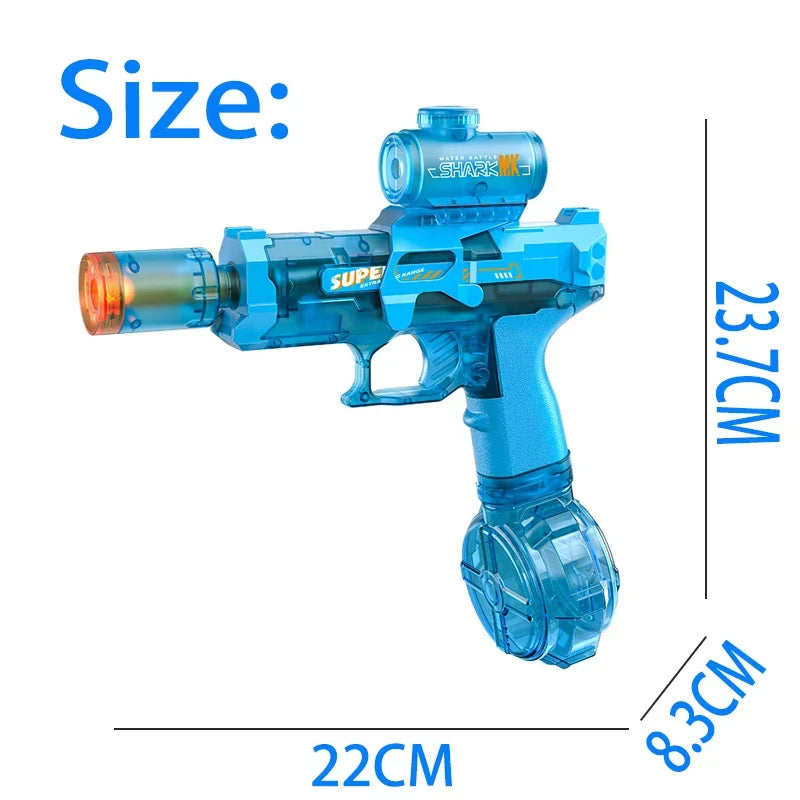 Electric Pulse Water Guns Automatic Water Gun With Led Light Water Blaster Squirt Gun Summer Outdoor Party Toys Gifts For Adult