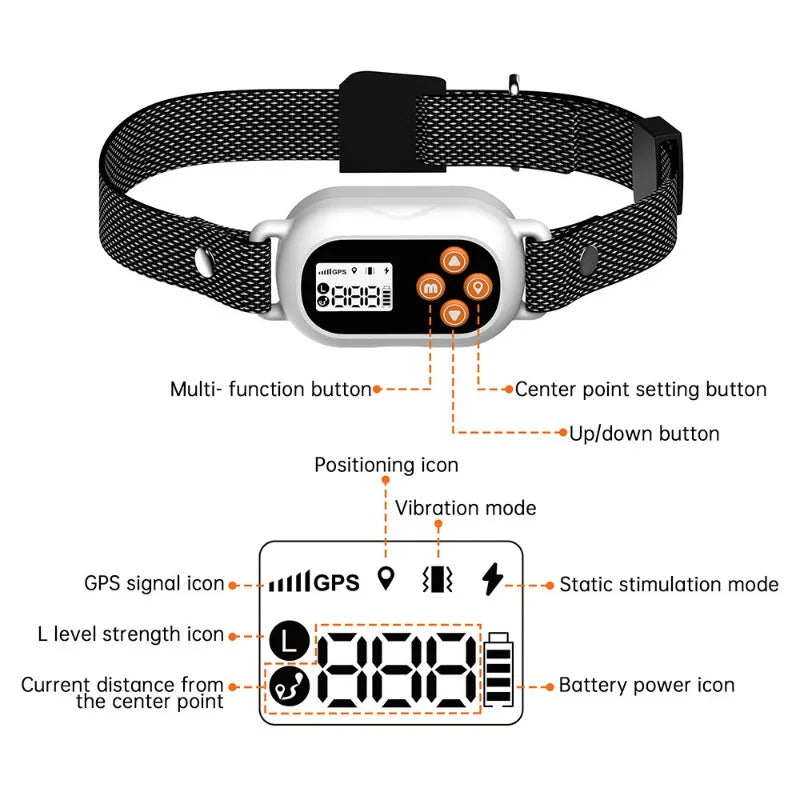 Smart GPS Pet Electronic Fence Wireless Pet Enclosure Waterproof Outdoor Training Collar for Dogs Pet Products Accessories