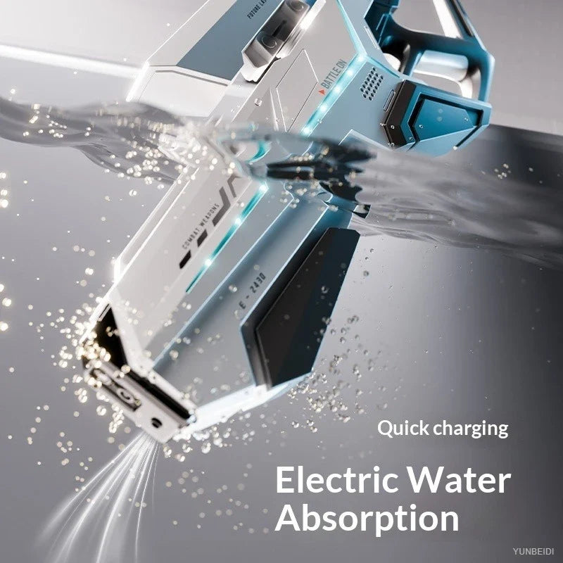 Electric LED Water Gun Automatic Water Suction Large-capacity Continuous Water Spray Summer Game Interaction Children's Gift
