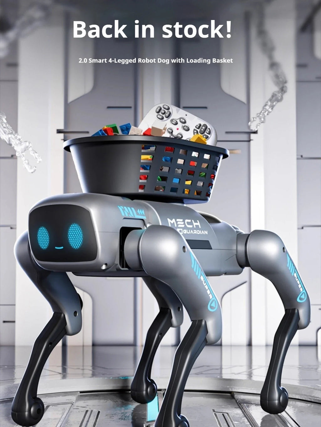 2026 New Ai Intelligent Smart Robot Dog Remote Control Toy Programmable With Loading Basket For Boys Birthday Festival Gift