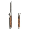 Multi-functional outdoor folding knife, high-hardness Damascus steel folding knife, portable fruit knife