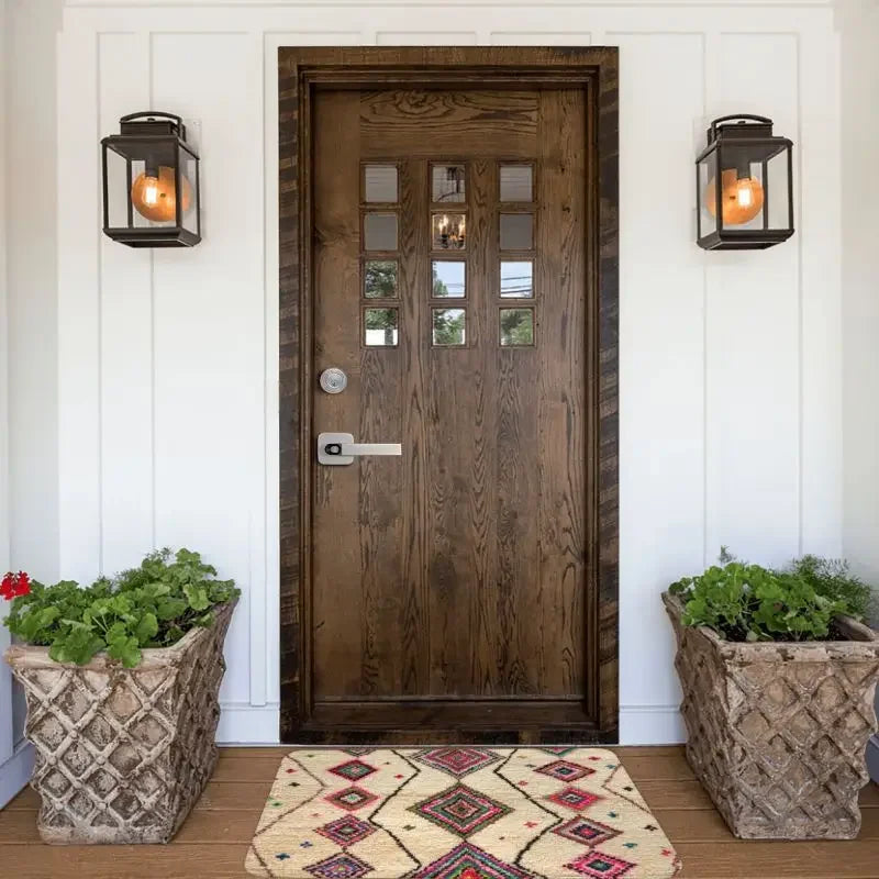 Moroccan Berber Rug Boho Style Front Door Mat Anti-Slip Antique Bohemian Geometric Doormat Floor Bathroom Entrance Rug Carpet