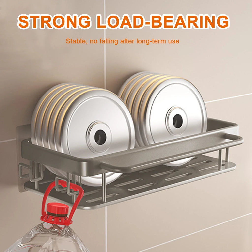 Wall Mount Kitchen Sponge Holder Sink Drain Rack Soap Drainer Towel Rack Shelf Organizer bathroom Storage Accessories