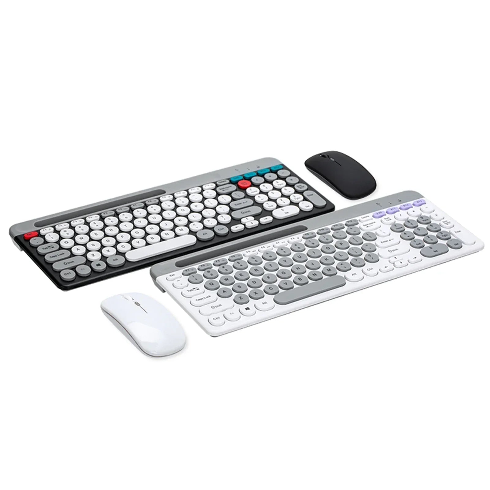 Dual-mode Wireless Keyboard & Mice Combo 2.4G Bluetooth 5.0 Membrane Keyboards BT 3-Channels Rechargeable Key Board Mouse for PC