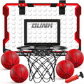 LED light electronic wall mounted basketball hoop, water pool home basketball hoop with 4 basketballs, family party game supplie