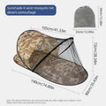 Portable Mosquito Net No Installation Full Cover Camping Tent Outdoor Beach Sunshade Shelter Camouflage Style