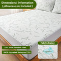 1p Cooling Bamboo Fiber Fitted Sheet, Breathable Mattress Protector
