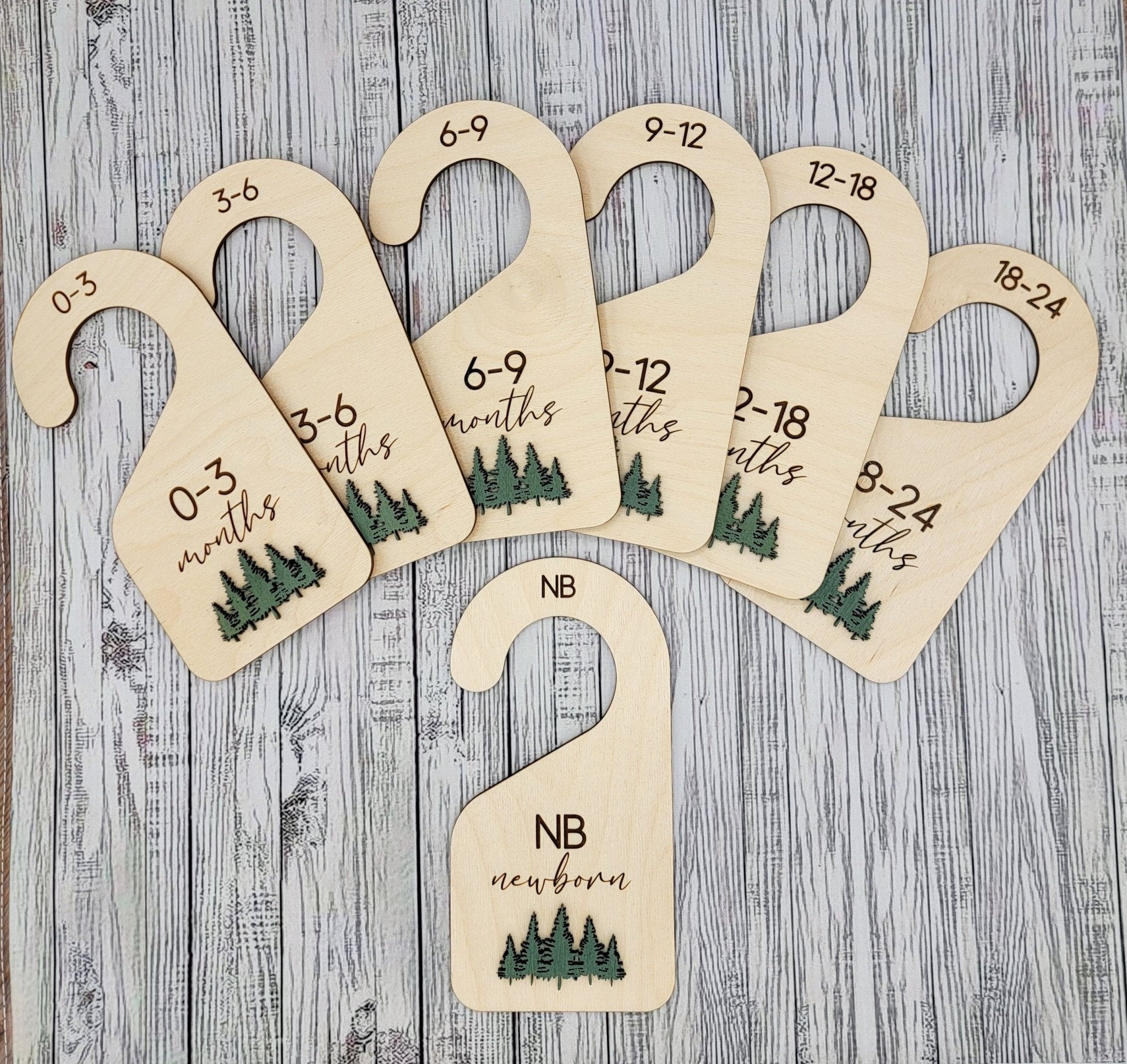 Baby Bundle: Announcement Sign With Birth Stats, Monthly Milestone Discs and  Closet Dividers