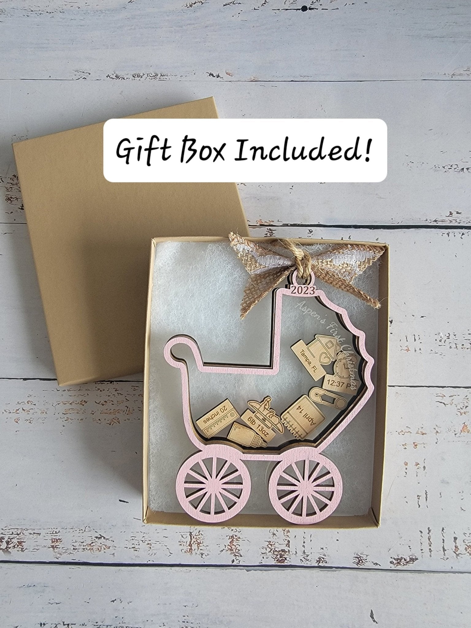 Baby's First Christmas Ornament Baby Carriage Edition