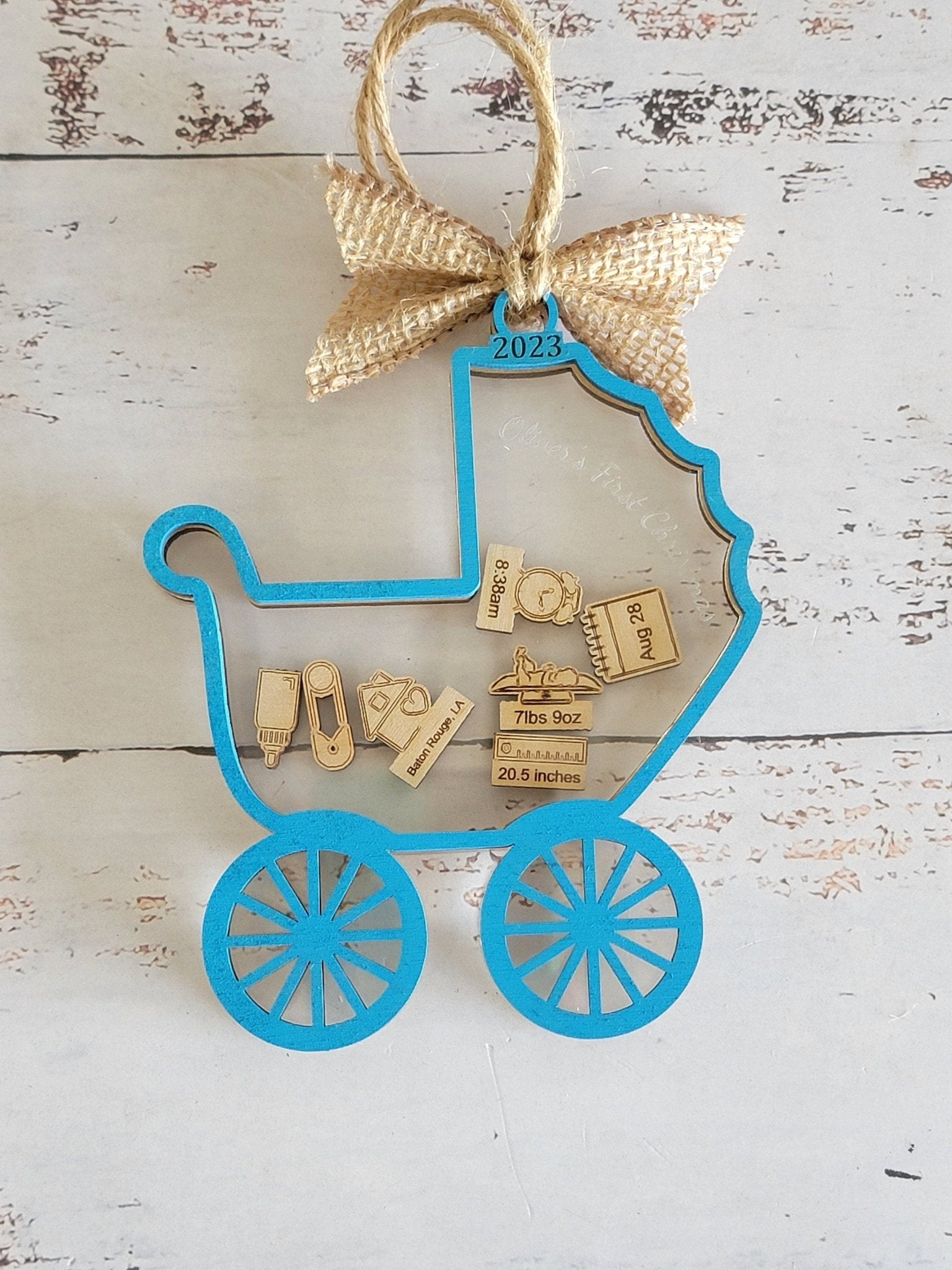 Baby's First Christmas Ornament Baby Carriage Edition