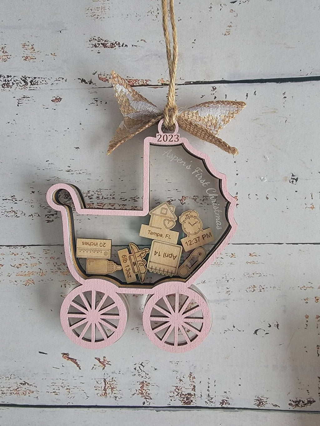 Baby's First Christmas Ornament Baby Carriage Edition