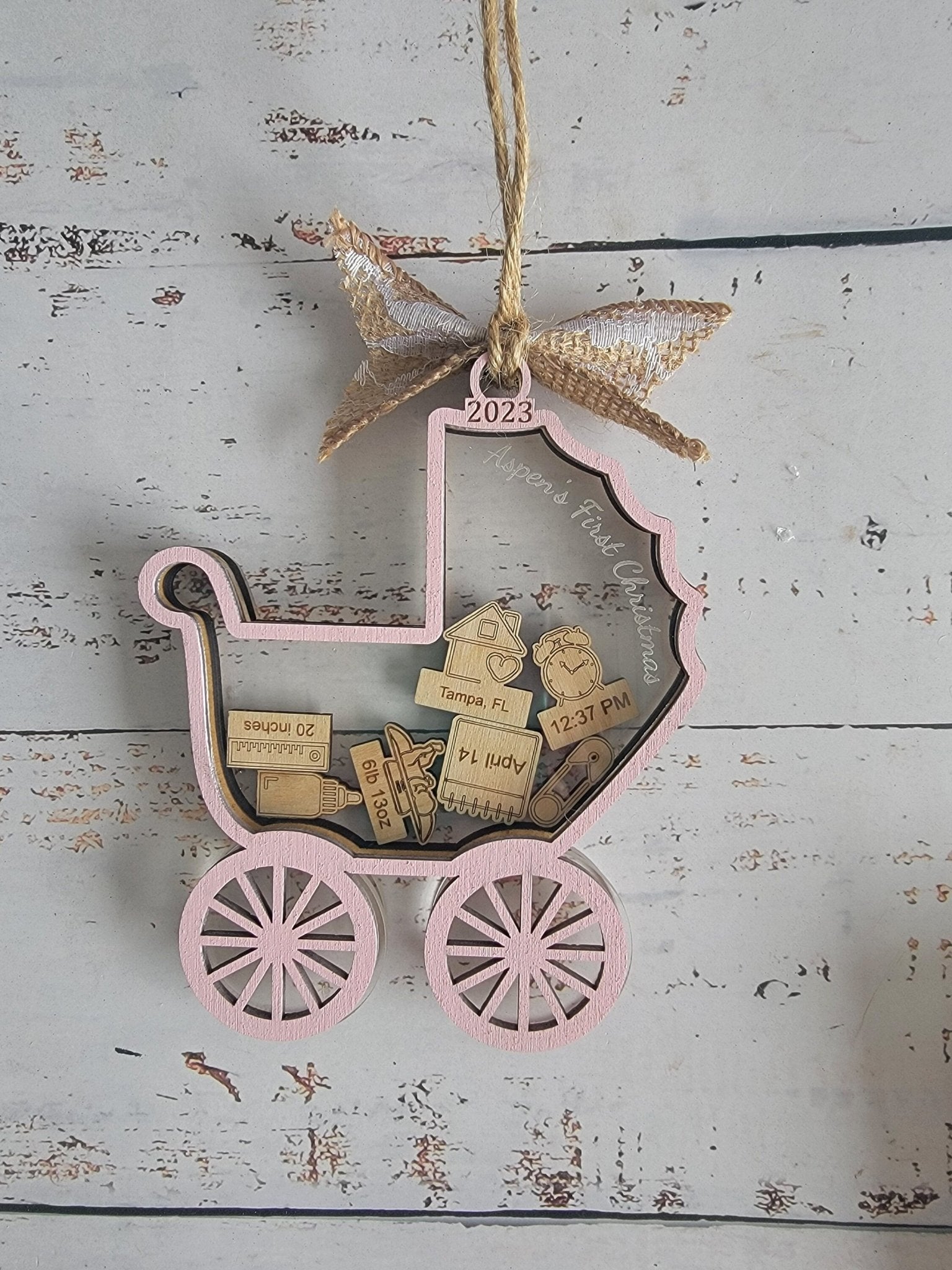 Baby's First Christmas Ornament Baby Carriage Edition