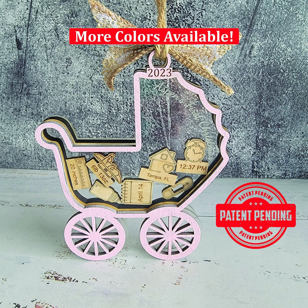 Baby's First Christmas Ornament Baby Carriage Edition