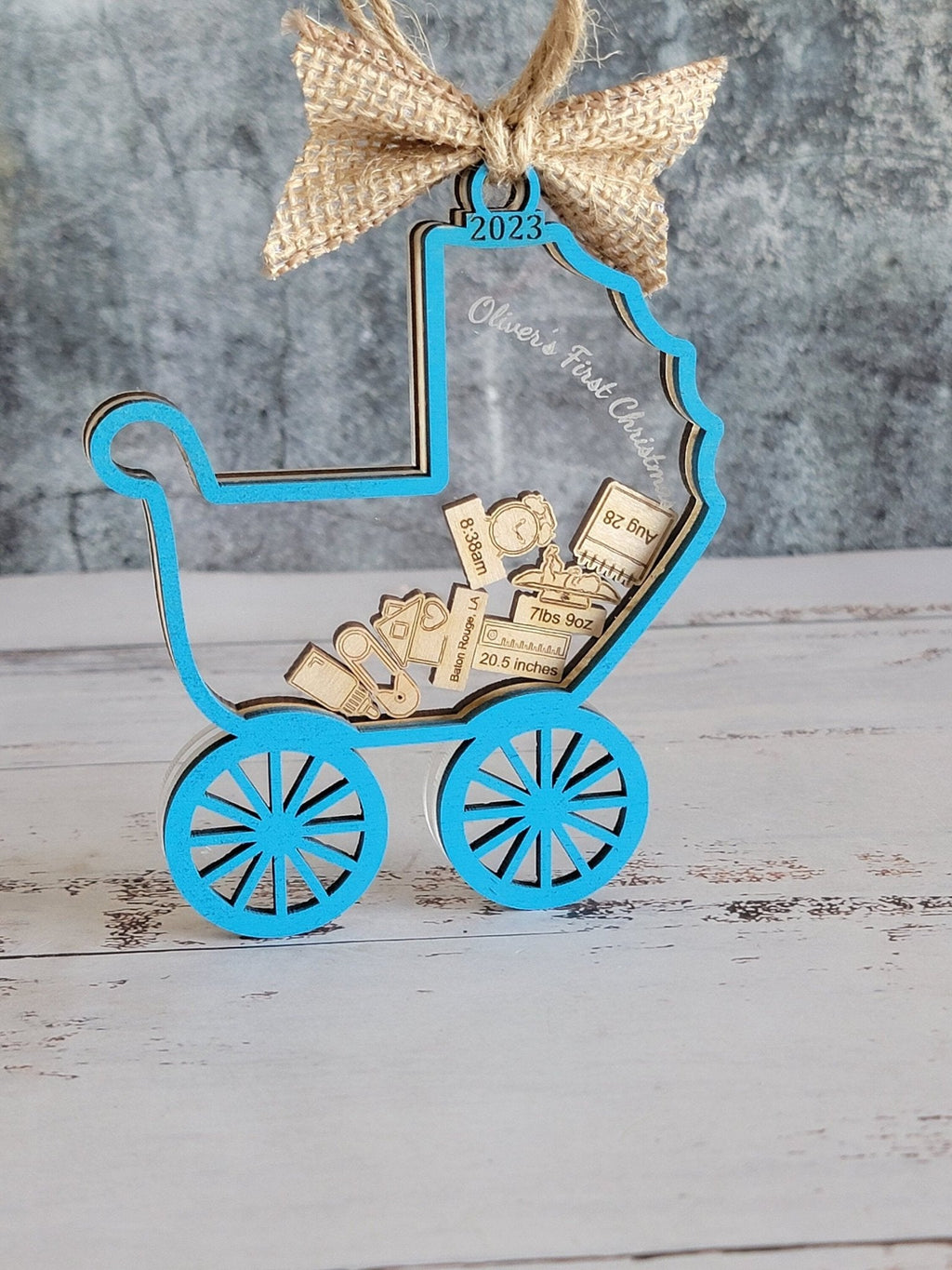 Baby's First Christmas Ornament Baby Carriage Edition