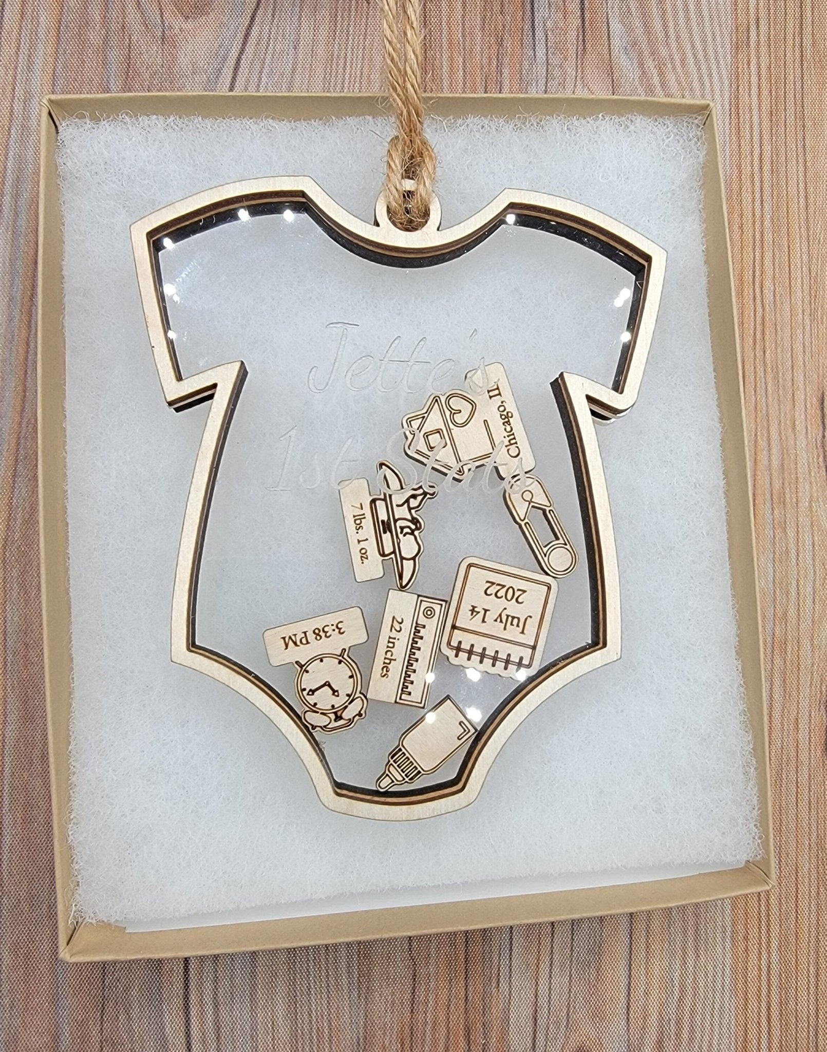 Baby's First Christmas Ornament Onesie Edition