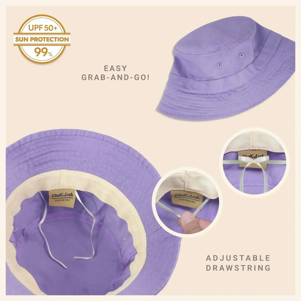 Canvas Bucket Hat - Washed Cotton Moldable Brim - UPF Sun Protection