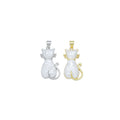 Mother of Pearl Cat Charm Pendant, Sku#WL18