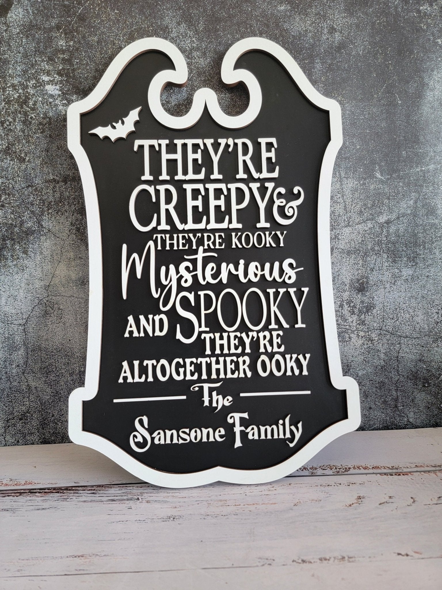 Custom Last Name Halloween Sign