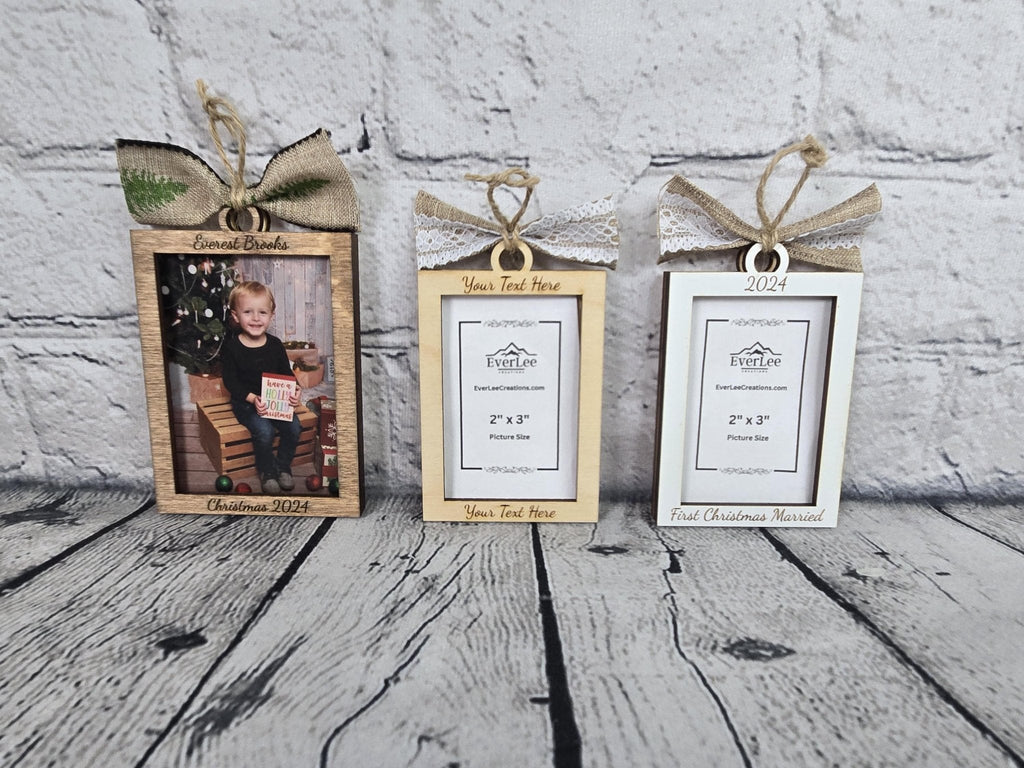 Custom Photo Ornament Picture Frame