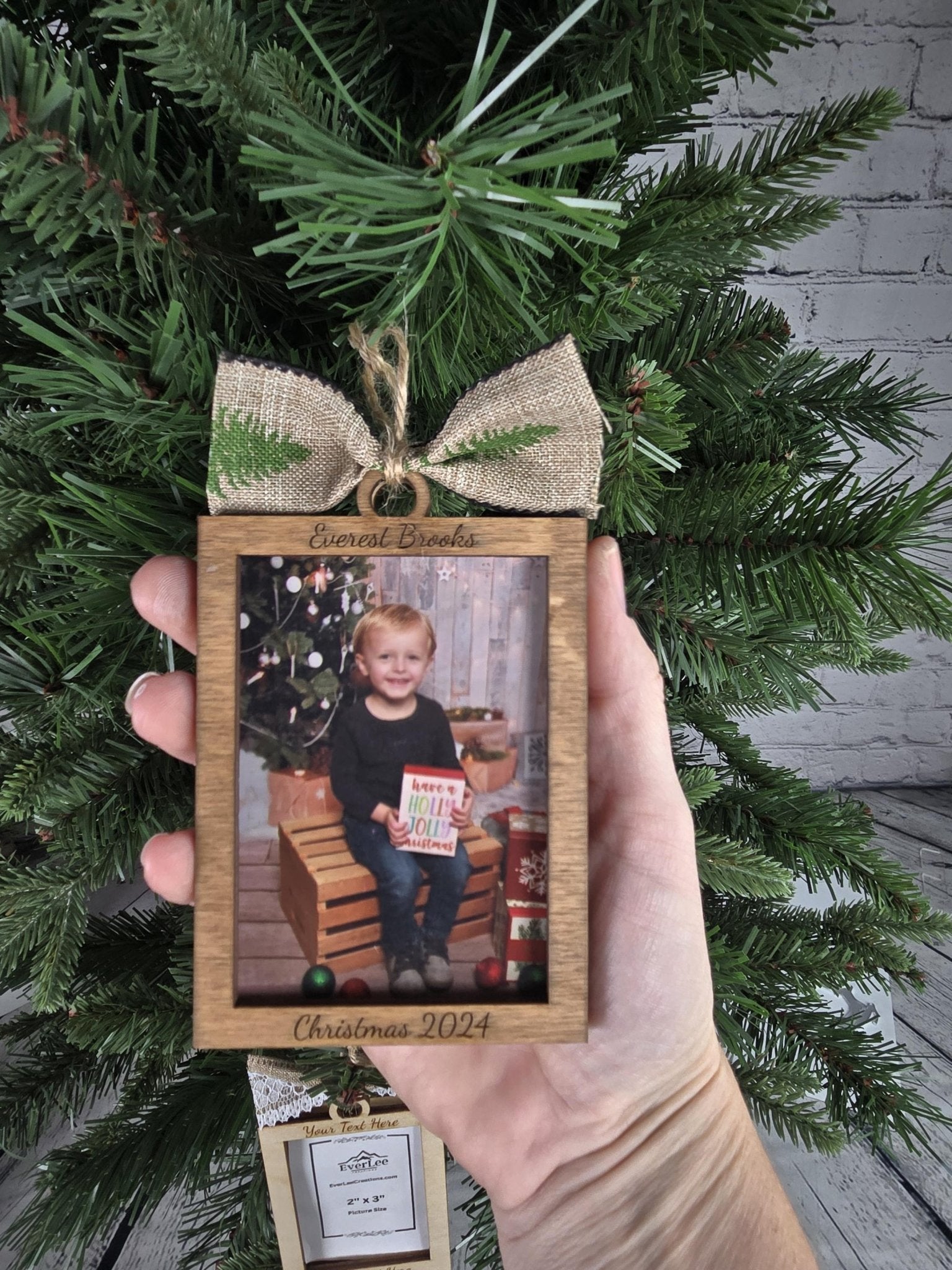 Custom Photo Ornament Picture Frame