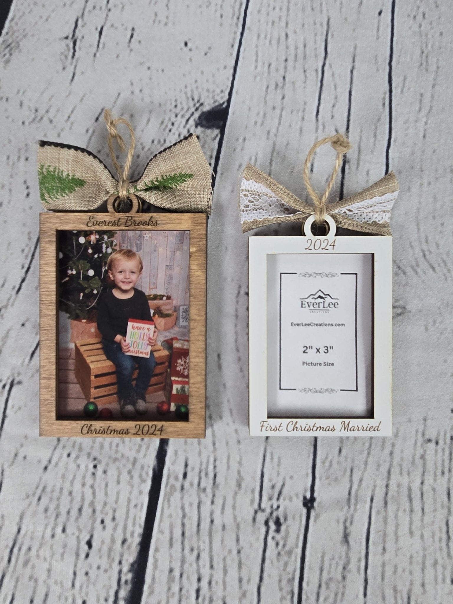 Custom Photo Ornament Picture Frame