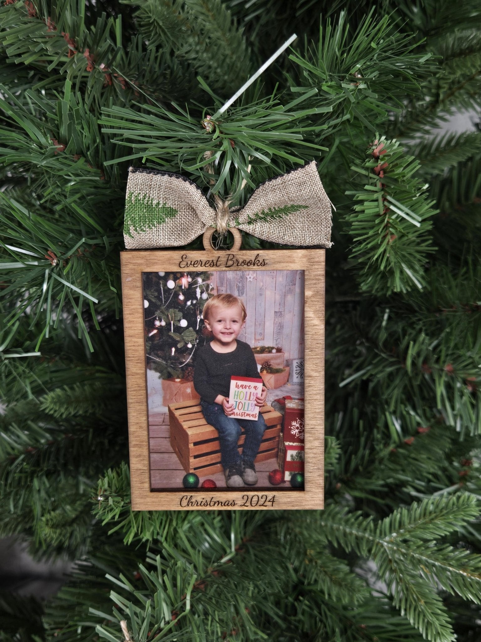 Custom Photo Ornament Picture Frame
