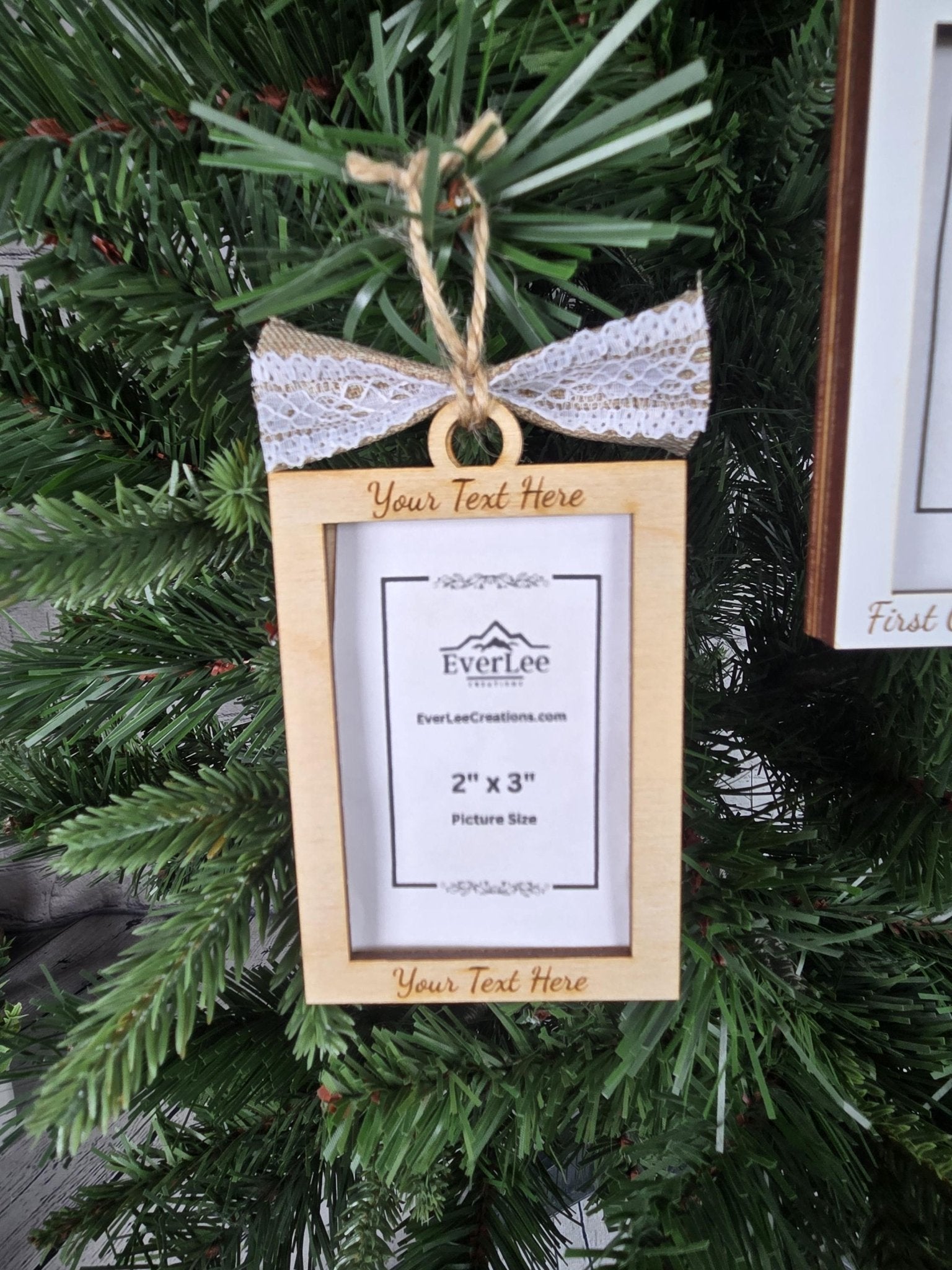 Custom Photo Ornament Picture Frame