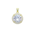 Big Crystal Round Charm Pendant, Sku#LK1097