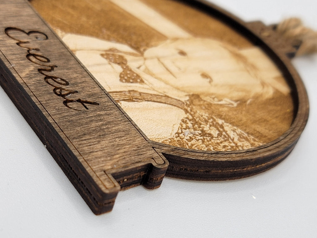 Engraved Picture Christmas Ornament